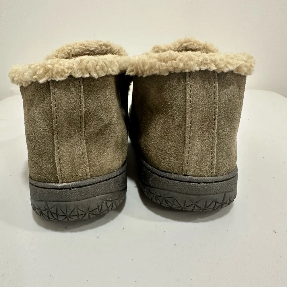 Clarks Mens Suede Leather Sherpa Lined‎ Ankle Bootie Slipper JMH1952 size 10 M